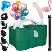 Balloon Pump, Balloon Pump Electric, Portable Dual Nozzle Electric Blower Air Pump Inflator for Party Decoration. Faster and Save Time